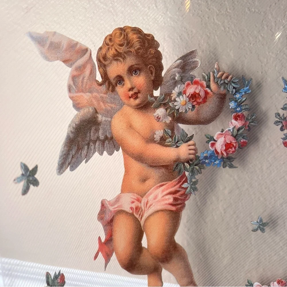 Vintage Angel Cherub Placemat, Victorian Romance, Crafting Project, Lantern Ligh